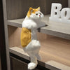 Realistic Furry Hanging Cat Cute Figurines