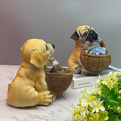 Dog Statue Resin Key Storage