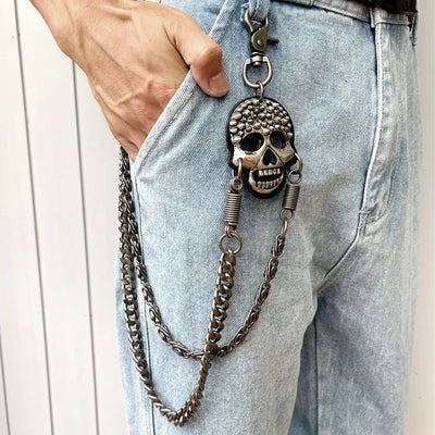 Skull Waist Key Chain Skull Head Metal Hip Hop