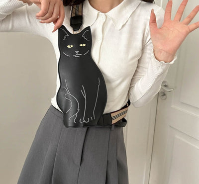 Cat Crossbody Bag Cute Zipper