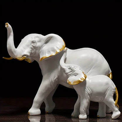 Elephant Statues Resin 1 Pairs