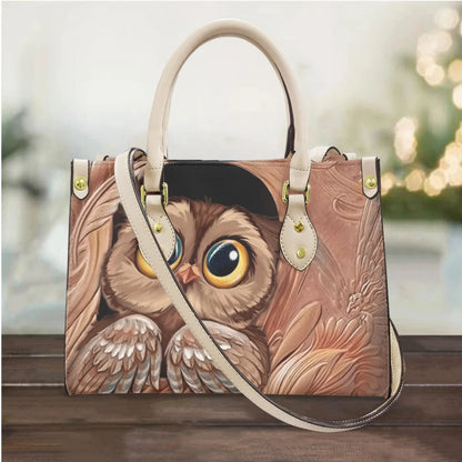 Owl Handbags Pattern Leather