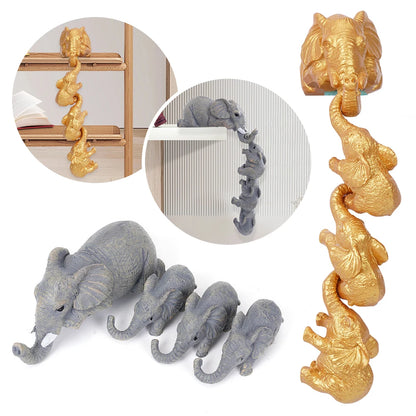 Elephant Ornament Resin Elephant 4 Items/set