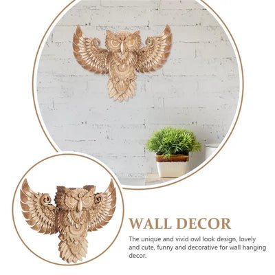 Owl Wooden Hanging Wall Decoration Handicraft