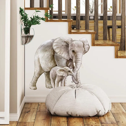 Elephant Pattern Wall Sticker PVC Self Adhesive