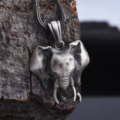 Elephant Necklace Pendant Silver