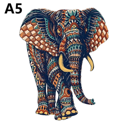 Elephant Unique Wooden Puzzle Shaped Pieces
