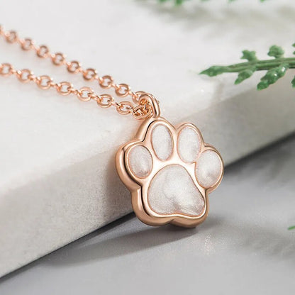 Dog Paw Footprint Necklace Pendant