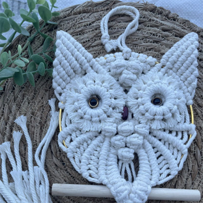 Owl Macrame Woven Decor Wall Hanging