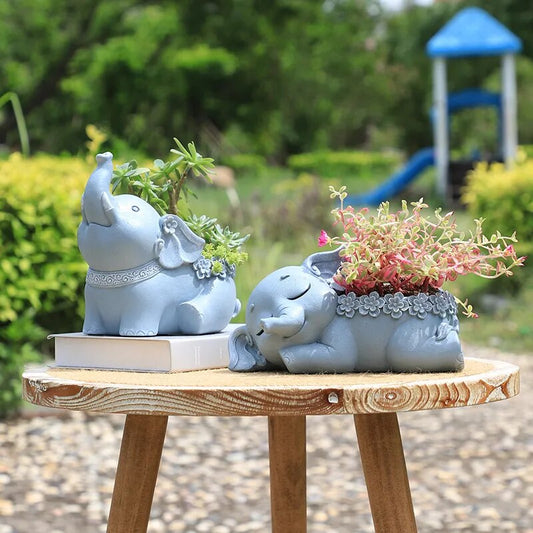 Elephant Cute Resin Flowerpot