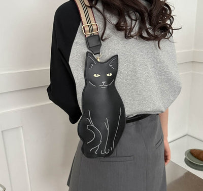 Cat Crossbody Bag Cute Zipper