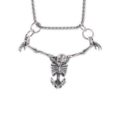 Skull Pendant Biker Punk Rock Necklace Gothic