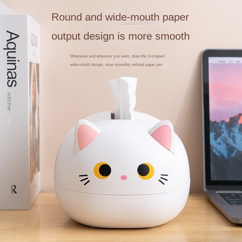 Kawaii Cat Shape Tissue Box Kitchen Napkin