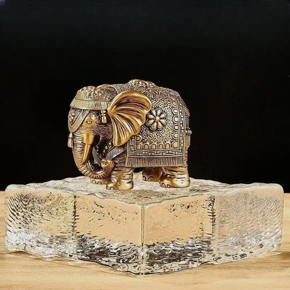 Elephant Statue Ornament Gold Color