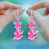 Crystal Cat Earrings