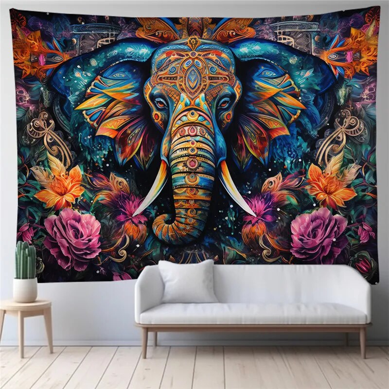 Elephant Tapestry Background Cloth