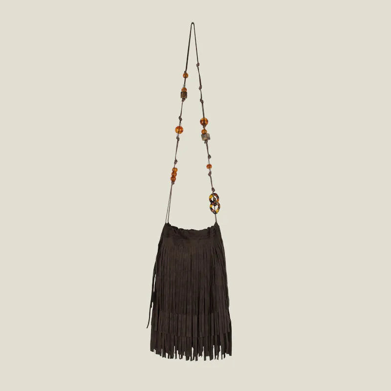 Native Fringe Tassel Bohemian Frosted PU Leather Bag