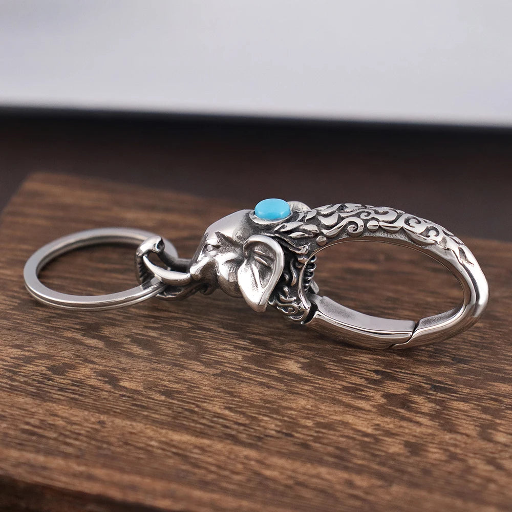 Elephant Keychains Stainless Steel