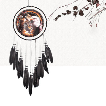 Native Dreamcatcher Eagle Oil Painting Wind Chimes