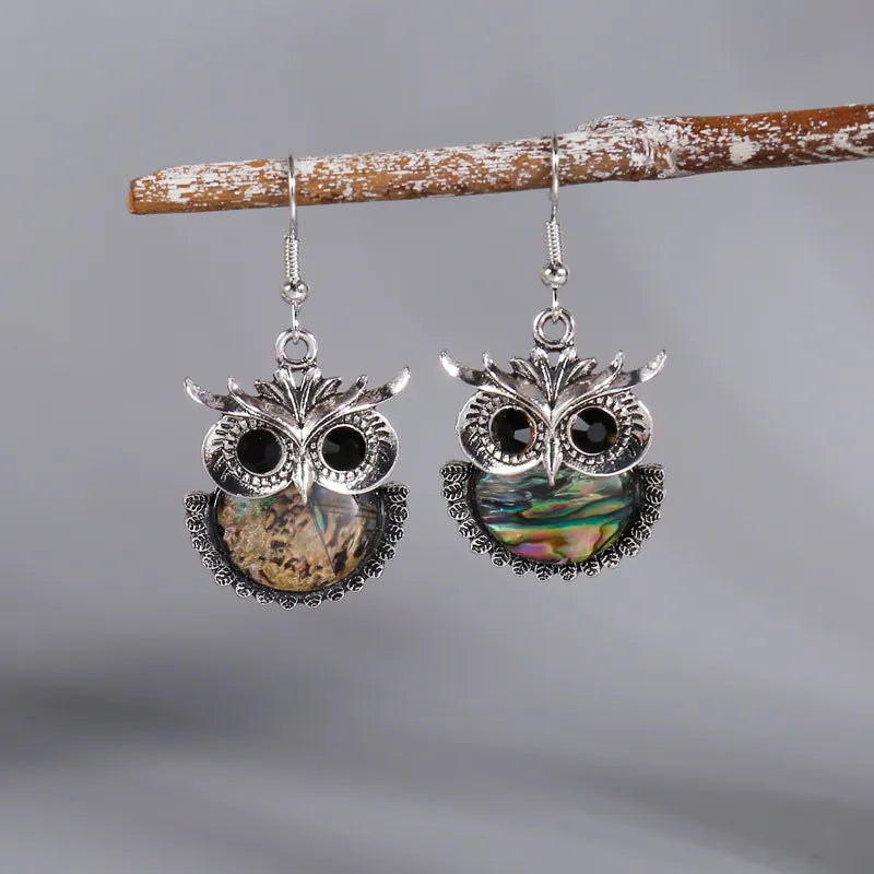 Owl Acrylic Vintage Earrings