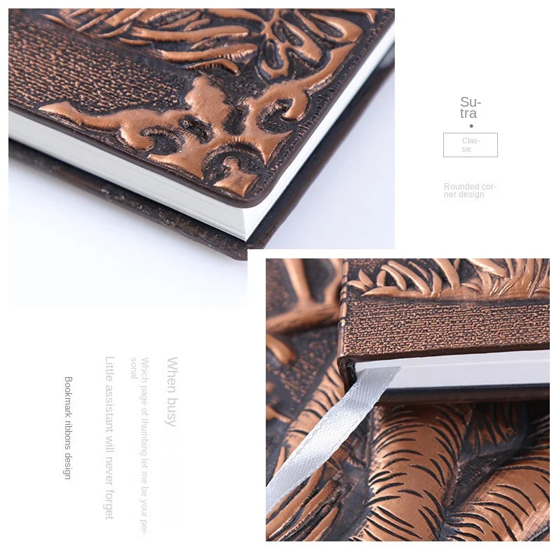 Elephant Embossed Copper Notebook