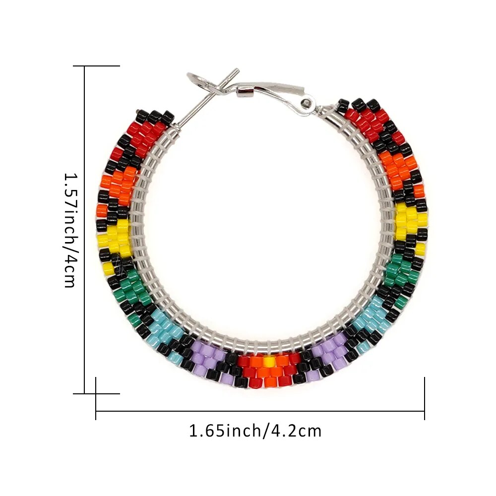 Native Hoop Beaded Earrings