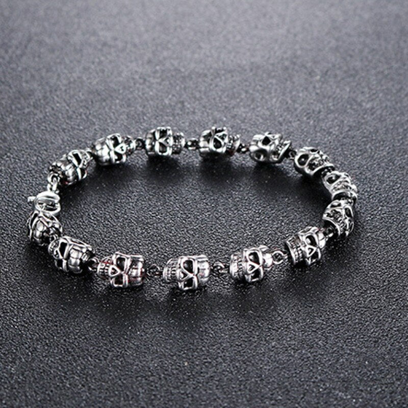 Skull Head Bracelet Stainless Steel Chain