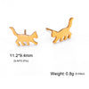 Walking Cat Earrings Stainless Steel