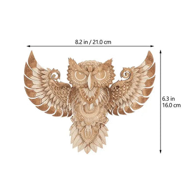 Owl Wooden Hanging Wall Decoration Handicraft