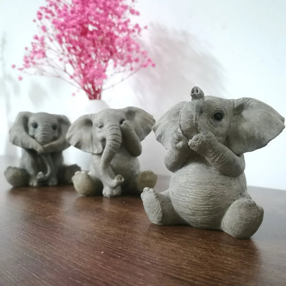 Elephant Baby Resin Decoration Statue