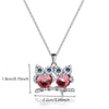 Owl Couple Pendant Necklace Zirconia