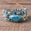 Native Wrap Bracelets Stones Turquoise 3 Layers