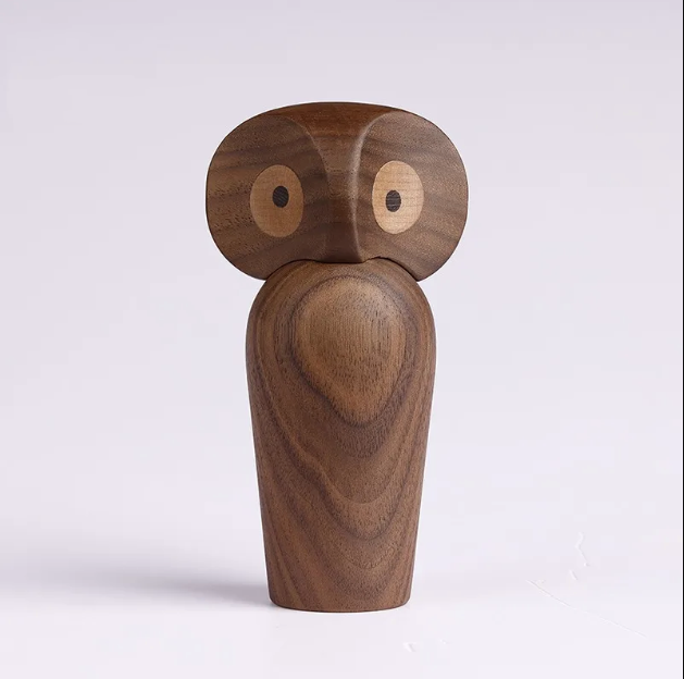 Owl Figurines Miniature Woodcraft