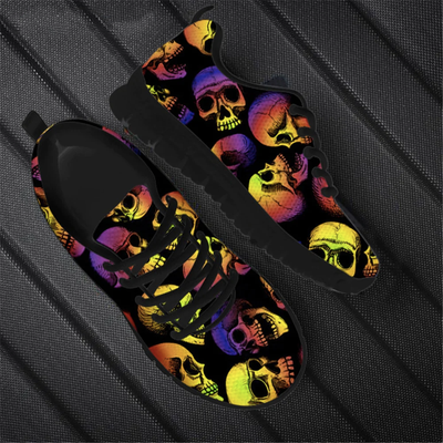 Skull Art Pattern Women Sneaker Shoes