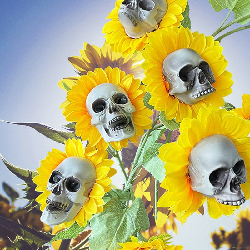 Skull Sunflower Home Decoration