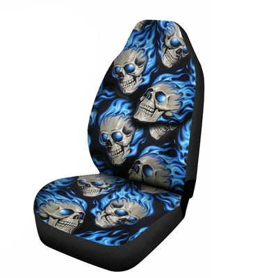 Skull Blue Seat Covers