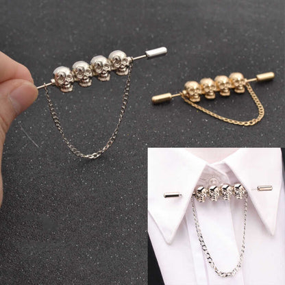 Skull Pin Tie Pin Head Collar Jewelry Brooch