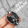 Dragon Hug Skull Necklace