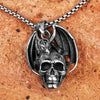 Dragon Hug Skull Necklace