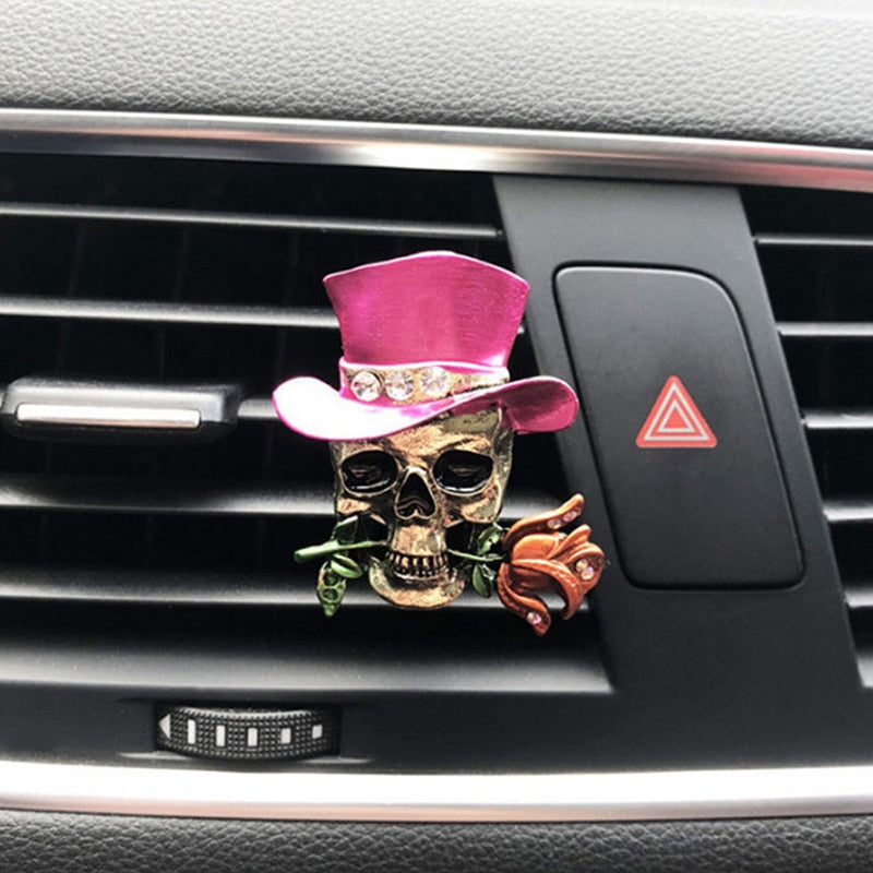 Flower Skull And Rose Car Decor Car Accessories Air Freshener