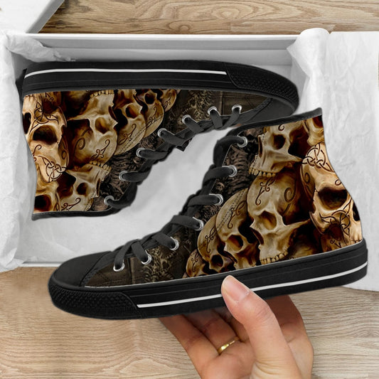 Classic Skull High Top Shoes