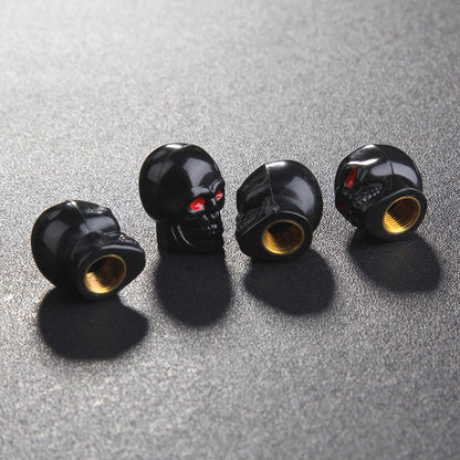 4pcs Skull Car Dust Caps Covers