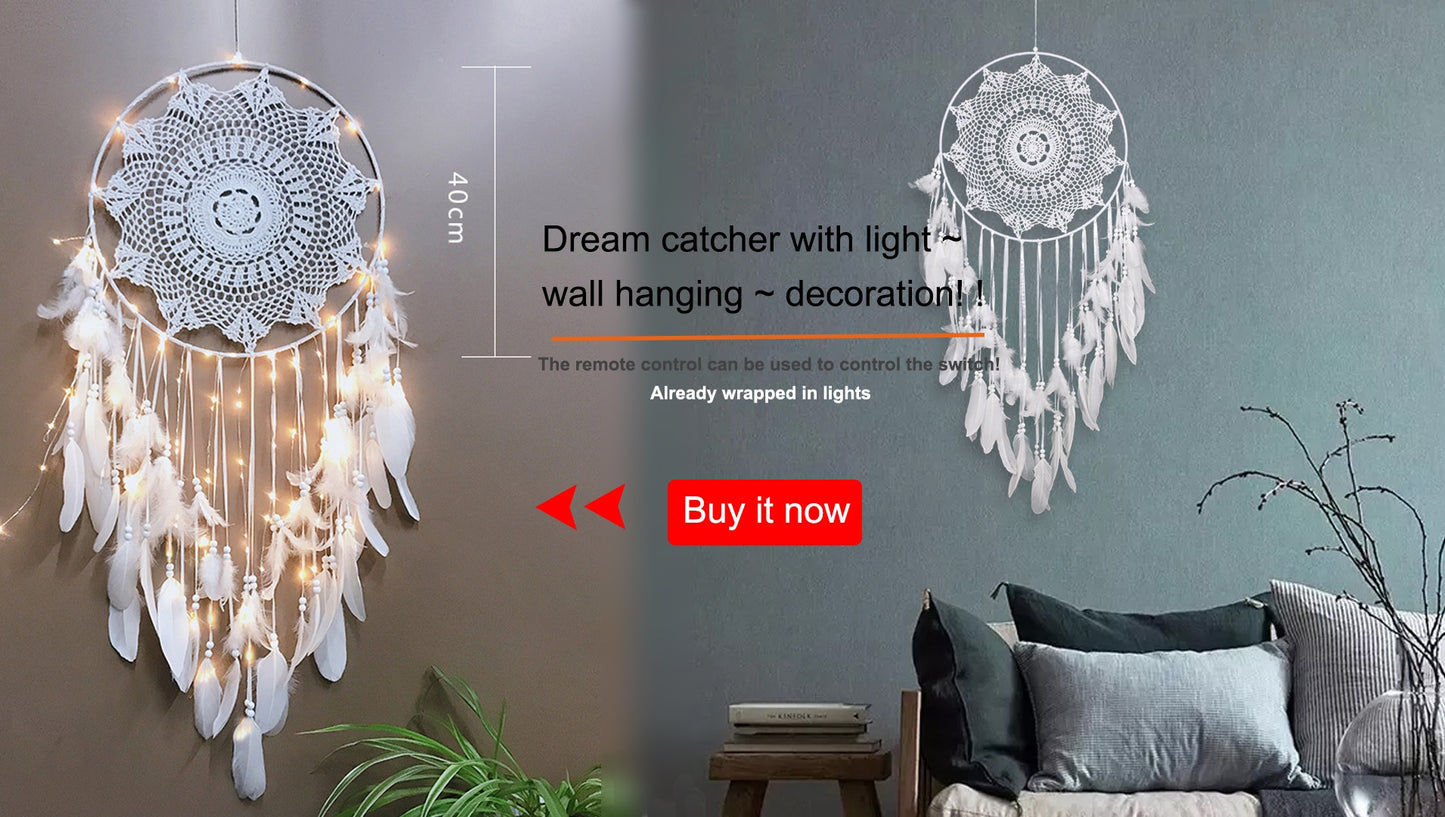 Big Dream Catcher Native Feather Decoration