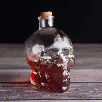 Glass Creative Skull Wine Storage Bottle