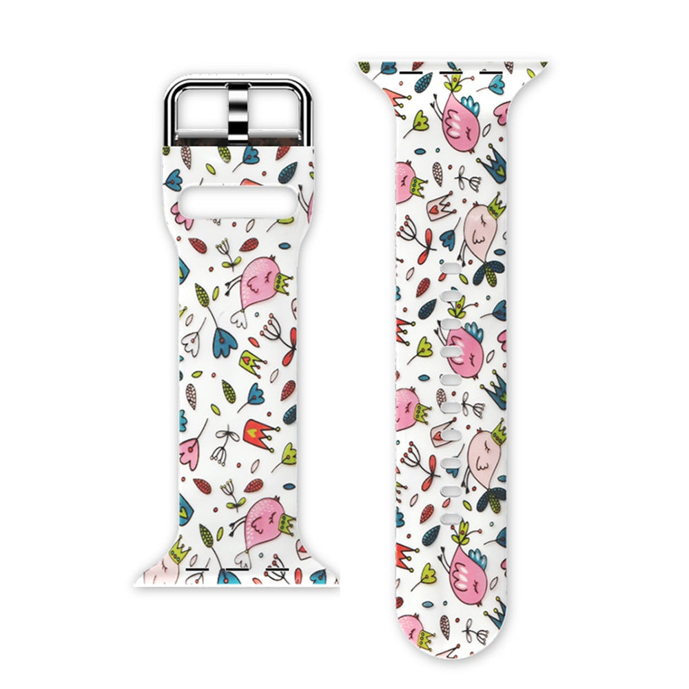 Colorful skull Print Strap for Apple Watch