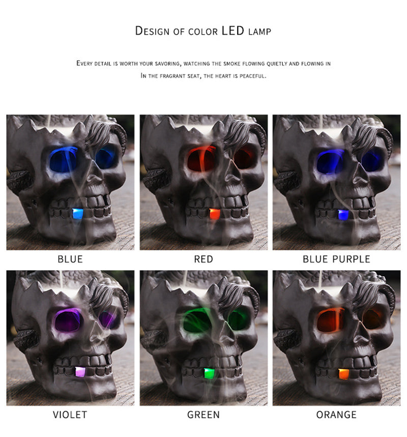 Dragon Skull Decor Backflow Incense Burner