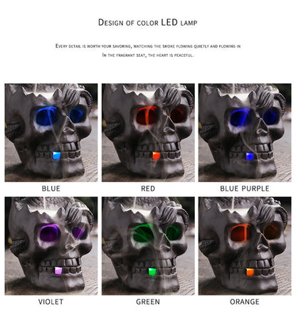 Dragon Skull Decor Backflow Incense Burner