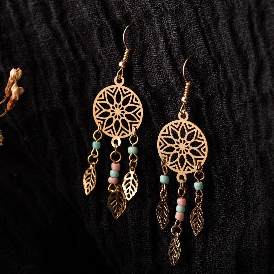 Native Indian Tribal Dream Catcher Earrings