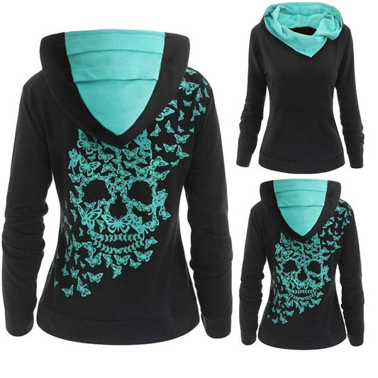 Skull Butterfly Hoodie Sweatshirt