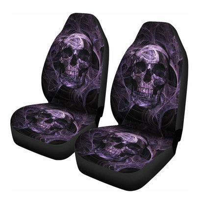 Skull Print Front Car Seat Cover